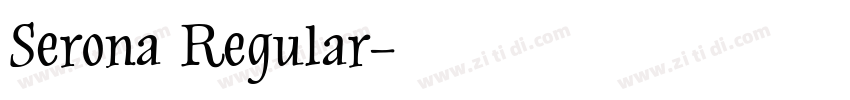 Serona Regular字体转换